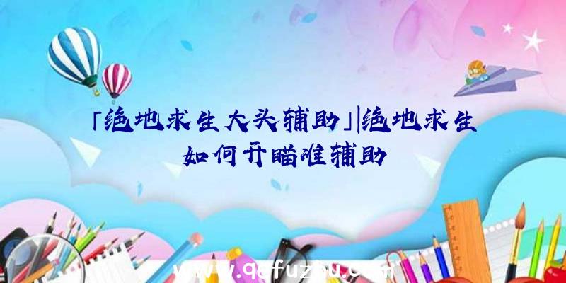 「绝地求生大头辅助」|绝地求生如何开瞄准辅助